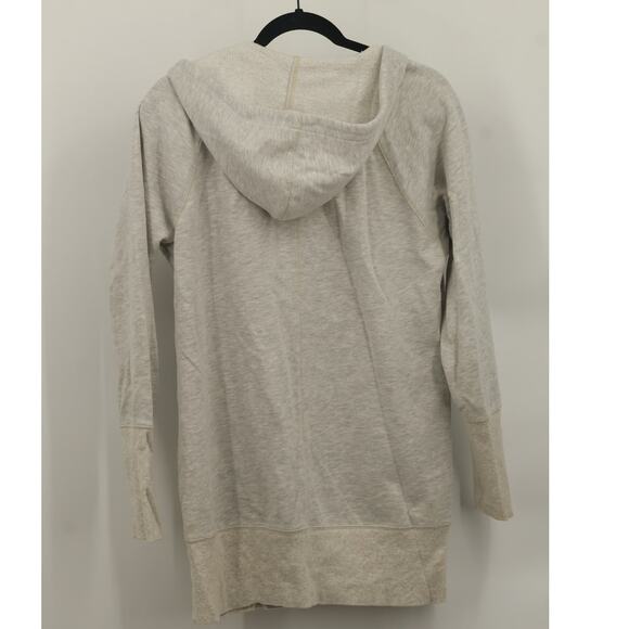 Ann Taylor Loft Women's V-Neck Pullover Hoodie Sweater Long Sleeve Size M Gray - Picture 2 of 4